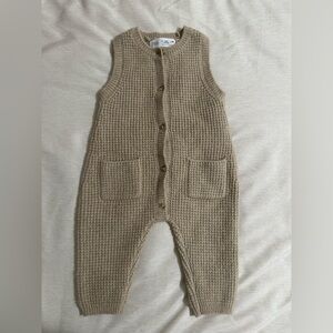 Zara Knit Kids Overalls - Beige
